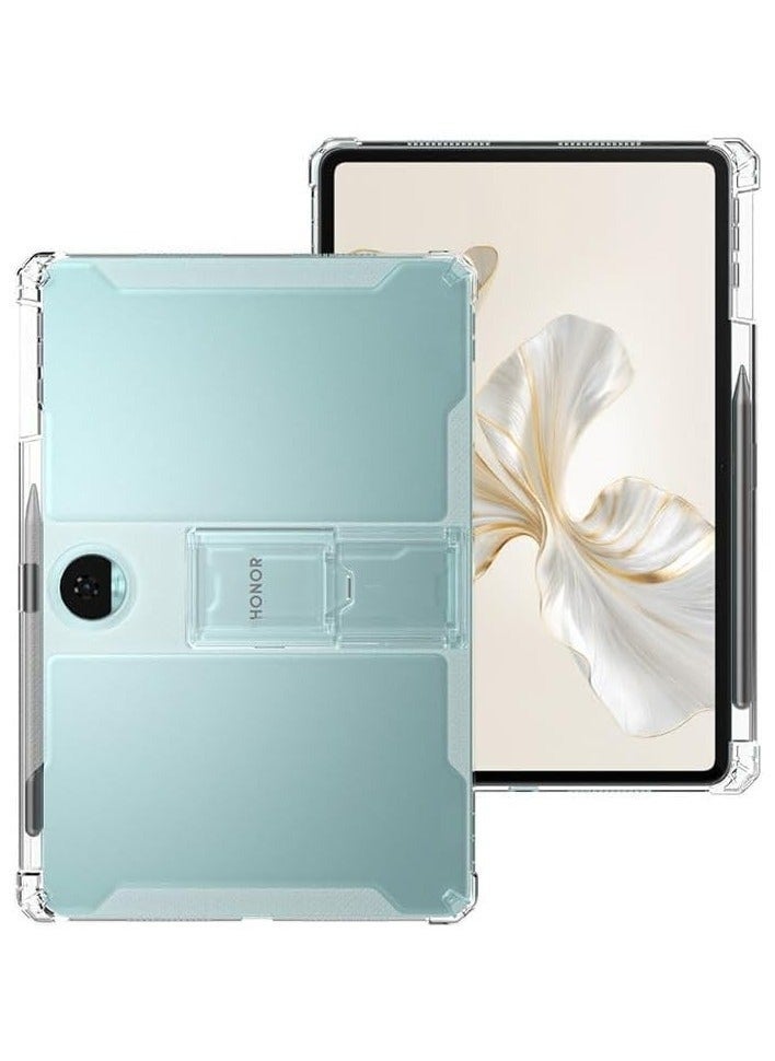 Stand Case for Honor Pad 9 12.1 inch, Soft Skin TPU Stand Tablet Protective Case Cover, Honor Pad 9 12.1 inch Clear Shockproof Cover Tablet Protector - Transparent - Image 3